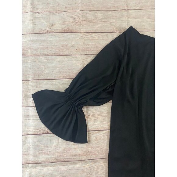 Eloquii Black One Sleeve Women's Casual Blouse - 18 - Picture 3 of 12